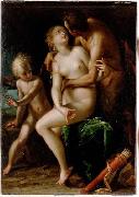Jupiter Antiope und Amor, Hans von Aachen